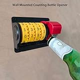 Wall Mounted Bottle Opener, Beer Counter Corkscrew Creative Manual Automatic Count Decapper Unique Beer Gifts for Men Dad Boyfriend Husband (1#)