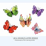 OPSEAM Butterfly Wall Decor 24/48 PCS, 3D Butterflies Stickers for Party Decorations with Magnets(Colorful, 48)