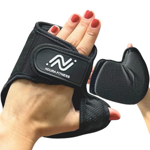 Ndura Fitness Workout Gloves Women - Fingerless, Watch-Friendly Design for Gym, Yoga, Pilates, Indoor Cycling, Spinning - Thick Padded Weight Lifting Gloves for Women Exercise Black