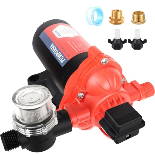 12V Sprayer Pump 2.5GPM/4.5GPM/5.5GPM for Agricultural Spraying, Chemical Resistance, Provides Sufficient Pressure, On-Demand Pump with Pressure Switch and Self-Priming, Compatible with Roundup