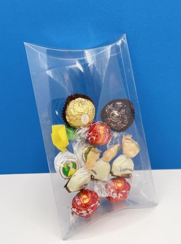 Durapak Supplies 48 PCS 7 x 5 x 1-1/2" Plastic PVC Pillow Box Party Wedding Favor Retail Packaging Display