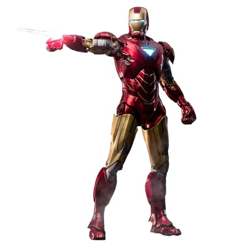 HiPlay ZD Toys Anniversary Series Collectible Figure Full Set: Iron Man MK6, Illuminated Edition, Height 18cm Miniature Action Figurine FGBMK6