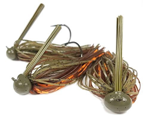 Rock Crawler Tungsten Football Jigs for Bass Fishing - Premium Tournament-Grade Jig Head Fishing Lure Set - Perfect Fishing Kit Gift for Serious Anglers 1/2, 3/4, 1 oz
