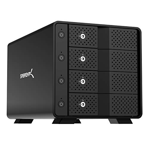 SABRENT USB 3.2 4 Bay 3.5" SATA Hard Drive Tray Less Docking Station (DS-SC4B)