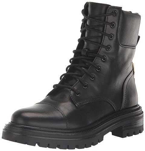 Sam Edelman Aleia Combat Boot Black Leather 8 Medium