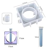 Resin Molds for Vase YIRUZWRD Silicone Mold Epoxy Resin Mold for Plant Propagation Station Resin Casting Vase Mold with 9 Test Tubes for Hydroponic Plants Flowers