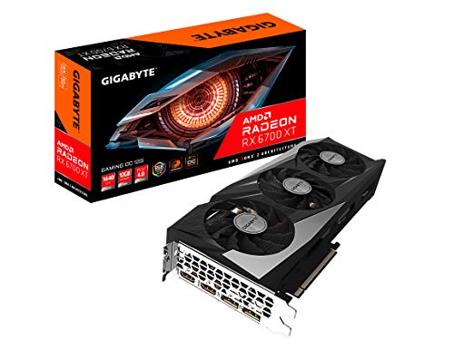 GIGABYTE Radeon RX 6700 XT Gaming OC 12G Graphics Card, WINDFORCE 3X Cooling System, 12GB 192-bit GDDR6, GV-R67XTGAMING OC-12GD Video Card