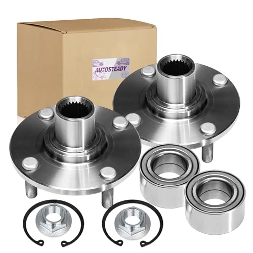Autosteady 4-Lug Front Wheel Bearing Hub w/ABS for 2000-2011 Ford Focus 2001 2002 2003 2004 2005 2006 2007 2008 2009 2010 Assembly Replacement Driver Passenger Side Pair 518510