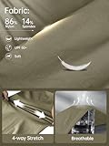 FREE SOLDIER Men's Outdoor Cargo Hiking Pants with Belt Lightweight Waterproof Quick Dry Tactical Pants Nylon Spandex (Mud 32W/30L)