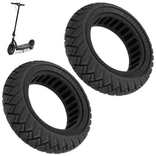 MIMIRACLE 10x2.7-6.5 Scooter Solid Tires 2 Pack- Electric Scooter 10 Inch Wheels Replacement for Hover-1 Alpha, Evercross H5, Emove Cruiser, Hiboy max3, Kugoo M4 Pro, Zero 10x, Dualtron