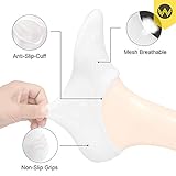 WANDER No Show Socks 10 Pack Cotton Non Slip Low Cut Invisible Loafer Socks Men&Women Boat Liner(10 Pairs White, Sock Size:9-11)