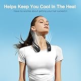 Hotsales Neck Fan, Hands Free Bladeless Neck Fans Portable Rechargeable, 6000 mAh Battery Operated Wearable Personal Fan, Cooling Neck Fan, 3 Speeds, USB Fan Gifts for Men, Women, Travel, Outdoor