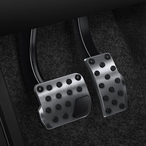 Spigen Stuttgart Pedal Cover (Convex Pedal) Designed for Tesla Model 3 & Y Non-Slip Performance Stainless Steel Foot Pedal [Not Compatible with Tesla Model 3 2025/2024 Refresh (Highland)]