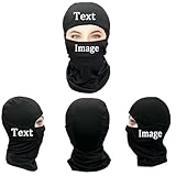 BROKANER Custom Balaclava Face Mask Men Women Personalized Ski Balaclava Mask Black Blue Kids Balaclava Hood with Text Image