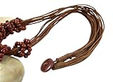 Swimmi Handcrafted Round Mother of Pearl Necklace, Natural Mother of Pearl Beads Necklace for Women Jewelry (GA047)