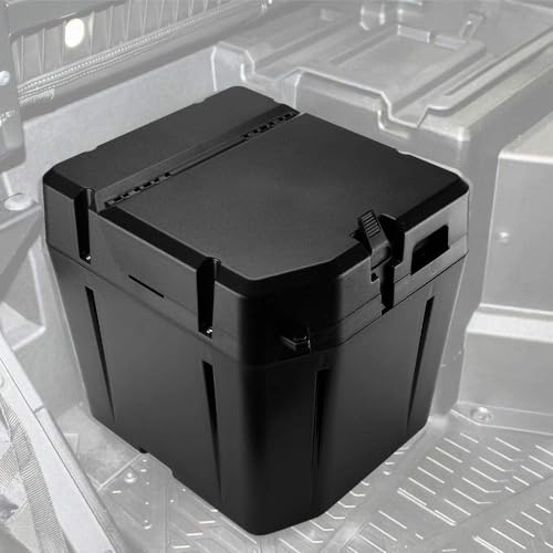 KEMIMOTO UTV Under Seat Storage Box, 37L/9.78Cal Waterproof (Fit Door) Lockable Compatible with Polaris Ranger XP 1000/Crew 2018 2019 2020 2021 2022 2023 2024 2025 Replace #2882910 Lock Not Included