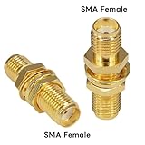 Boobrie SMA Socket Connector SMA Female Bulkhead Connector SMA Panel Chassis Mount Connector SMA Female to Female Barrel Adapter Antenna Jack Adapter for Wireless LAN Device Coax Cable,etc Pack of 10