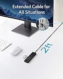 Anker USB Hub 4-Port USB 3.0 Hub,USB Splitter with 5Gbps Data Transfer, Ultra-Slim Data USB Hub [Charging Not Supported], USB Extender for MacBook, iMac, Surface, Mobile HDD, and More (USB-A, 2 ft)