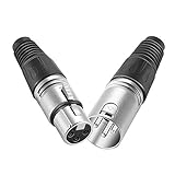 Neewer 20-Piece 3 Pin XLR Solder Type Connector - 10 Male and 10 Female Plug Cable Connector Microphone Audio Socket, Made of Zinc Alloy for High Conductivity and Ultra-Low Noise (Metal End)