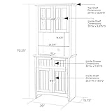 American Furniture Classics 25504 Hutch, Large, White