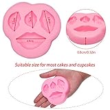 2 Pieces Lips Silicone Fondant Molds Valentine's Day Cake Chocolate Baking Decoration Mold Tools for Wedding Bachelor Party Supplies