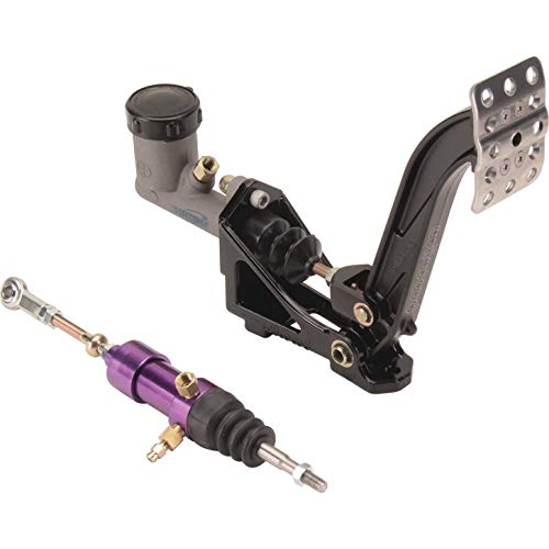 Speedway Motors Hydraulic Clutch Floor Mount Kit: 6:1 Ratio, 7/8" Slave Cylinder, 3/4" Master Bore, Adjustable Waffled Pedal, Includes Master, Slave Cylinders and 5/16" Female Heim End