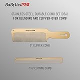 BabylissPRO GOLDFX Metal Comb 2-Pack