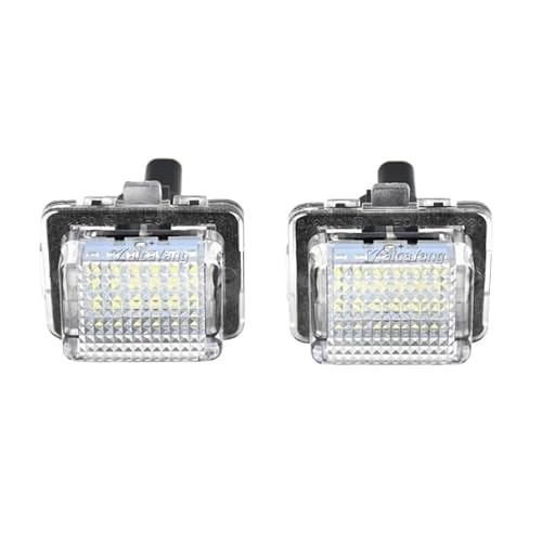 ZHEYANGKEJI Suitable for 2 Pcs For Mercedes Benz W204 W212 W216 W221 W207 W218 Canbus Car Number License Plate Light Assembly Auto Lamp Luces 6000K(Model A)