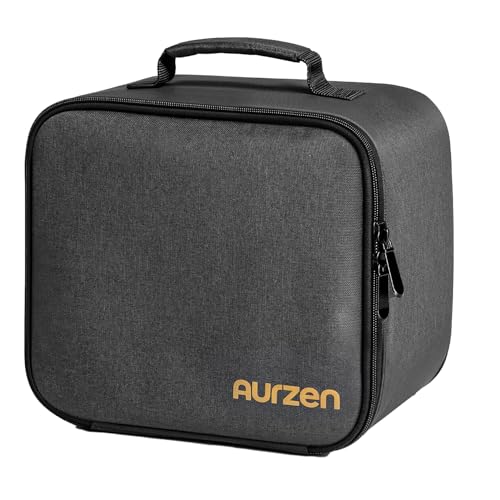 Aurzen Projector Carrying Case, Portable Projector Bag with Accessories Storage Pockets, Storage Travel Case, Compatible with Aurzen EAZZE D1, D1 Pro, HAPPRUN, TMY, PANSEBA, Epson, BenQ Projector