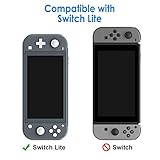 JETech Protective Case for Nintendo Switch Lite 2019, Grip Cover with Shock-Absorption and Anti-Scratch Design (HD Clear)