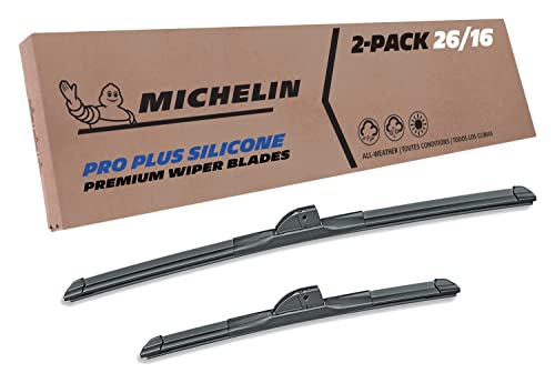 Michelin 40-2616SPBA Pro Plus Silicone Twin Pack 26 & 16 inch Wiper Blade Fits Select Toyota, Hyundai, Honda, Kia, Subaru, Nissan, Acura, Ford, Infiniti, Scion, Model Years (2 Pack)