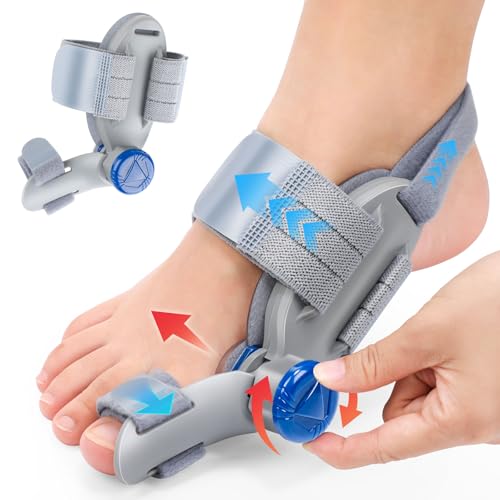 ROHVEMJ Adjustable Bunion Corrector for Women Big Toe Bunion Corrector for Men Adjustable Fit for All Foot Sizes (Gray)