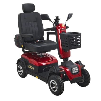 Golden Technologies Eagle Heavy Duty All-Terrain Outdoor Mobility Scooter - 23 Mile Range - Red
