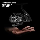 Piscifun Carbon X Spinning Reels, Carbon Frame and Rotor, Ultralight 5.1oz Spinning Fishing Reel, 5.2:1 Low Speed Gear Ratio, 10+1 Shieled BB Smooth Powerful Fishing Spinning Reel 500 Series