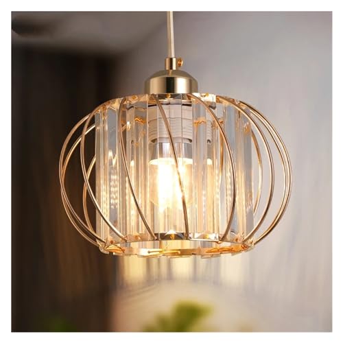 EliteBloom Modern Pendant Light Indoor Ceiling Lamp Hallway Stairs Dining Room Bedroom Simple Lustre Fixtures Home Decor Crystal Chandelier, Dining Room Lights Chandelier,Gold-Cold White