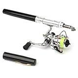 Lixada Pen Premium Mini Pocket Collapsible Fishing Pole Kit Telescopic Fishing Rod + Spinning Reel Combo Kit 1M / 1.4M / 1.8M / 2.1M