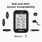 COOSPO Bike Computer Wireless GPS,Cycling Computer Bike Speedometer Auto Backlight,Bluetooth4.0 ANT Cycling GPS Unit,Bicycle Computer BC200 Waterproof,Compatible with CooSporide APP