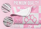 InnoBeta Preppy Throw Blanket, Personalized Initial Throw Blanket, Cute Throw, Cosmetic Bedding Stuff, Birthday Gift for Daughter, Preppy Things for Girls, A