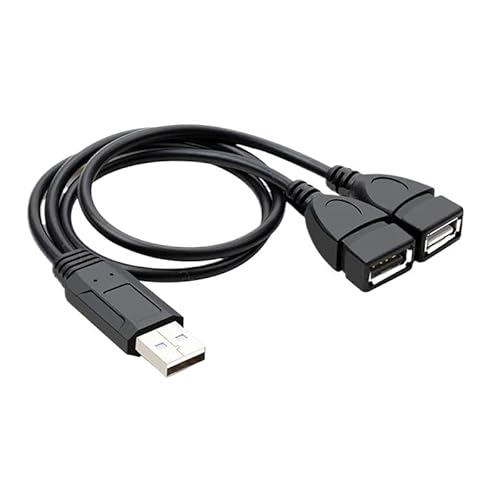 bodateng USB Cable Splitter Power Adapter Cord 2 Ports Male to Female USB Multiple Expander OTG Extension DockPlug(A)