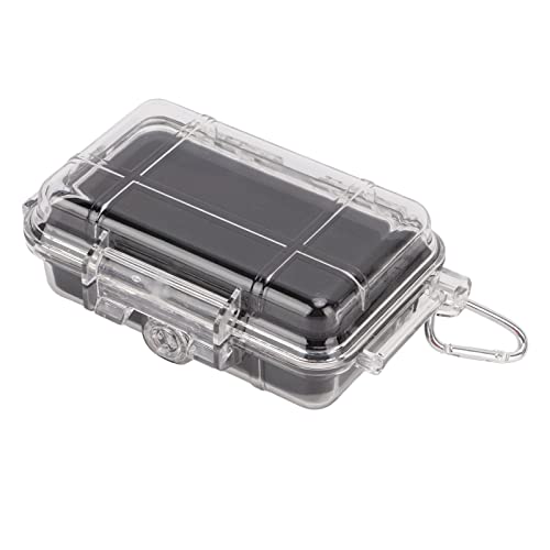 Survival Storage Box Plastic Shockproof Box with Shock Absorption Liner Transparent Outdoor Dry Airtight Case for Camping Hiking(Transparent, Small)