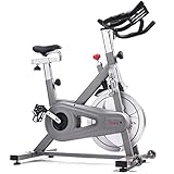 Sunny Health & Fitness Synergy Exercise Bike with 40LB Flywheel, Silent Belt Drive & Magnetic Resistance, Indoor Bicycle with 300 LB User Weight Capacity, Tablet Mount, Adjustable Seats – SF-B1851