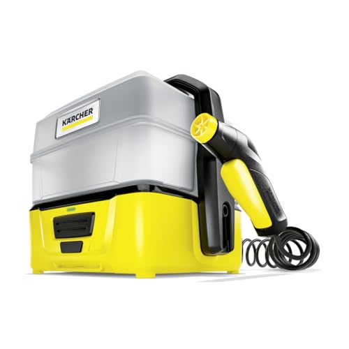 Kärcher OC 3 Plus Mobile Outdoor Cleaner, 1.8 gal. Water Tank, Spray Gun and Hose, Battery Operated, for on-The-go Cleaning, 72 PSI