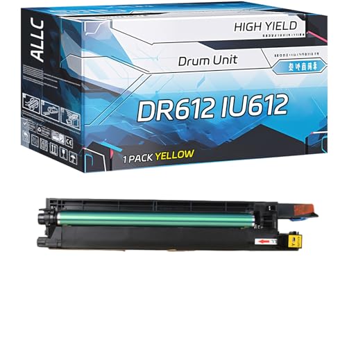 ALLC Compatible for Konica Minolta DR612 IU612 Drum Unit Work for Konica Minolta bizhub C452 C552 C552DS C652 C652DS Printers, with Chip, High Yield 285000 Pages, Clear Printing (Yellow)