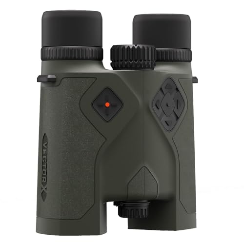 Vectronix Shooting Solutions Vector X 42 8x42 Rangefinding Binocular, MSR-DMR Reticle, 7000 Yard Range, OLED Display, Applied Ballistics Elite, Rugged Design (917234)