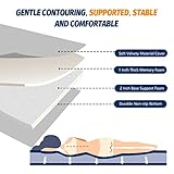 CYMULA CertiPUR-US Memory Foam Camping Mattress Pad, Portable Foam Sleeping Pad for Camping, Roll up Sleeping Mat for Adults Floor Mattress Guest Floor Bed for Sleepover, Car, Tent SUV Cot Mattress