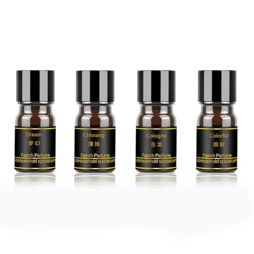 NICEADA Helicopter Solar Car Air Freshener Refill Set, Solar Essential Oil Refill Perfume Oil for Car Air Fresheners(4 Packs)
