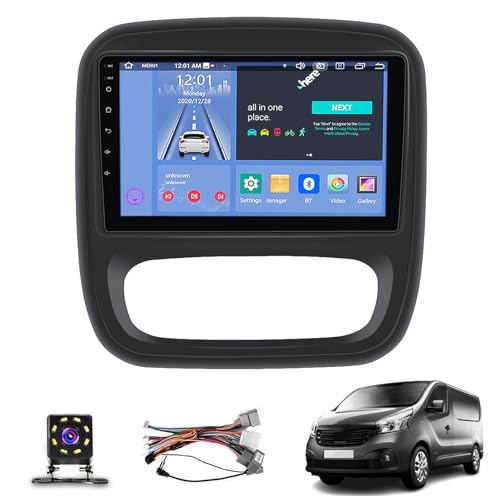 ASHOIH Android 10 Radio Double Din Car Stereo Sat Nav for Renault Trafic 3/opel Vivaro B 2014-2018 GPS Navigation 9'' Headunit MP5 Multimedia Video Player FM Receiver With WiFi (Size:Octa Core 4+64 G)