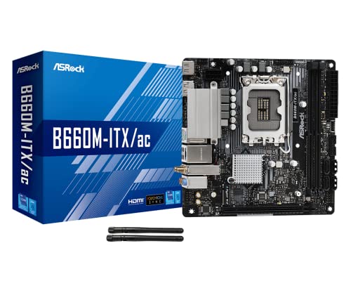 ASRock ASRock B660M-ITX/ac Compatible with Intel B660 Series CPU (LGA1700) B660 Mini ATX Motherboard (1808826)