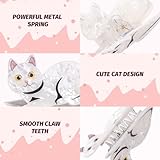 Kogcmeetl 6 Pcs Cat Hair Clips, Cute Small Claw Clips for Short Long Hair, Cellulose Acetate Hair Clips for Women Girls and Cat Lovers