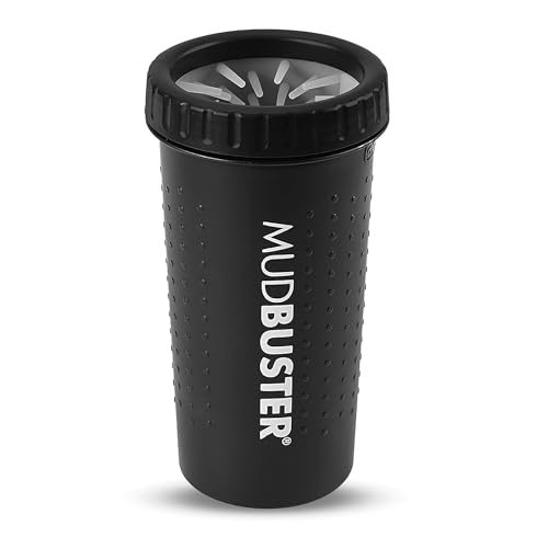 Dexas MudBuster Portable Dog Paw Washer/Paw Cleaner, Large, Matte Black- Special Edition (PW72025-22WP)